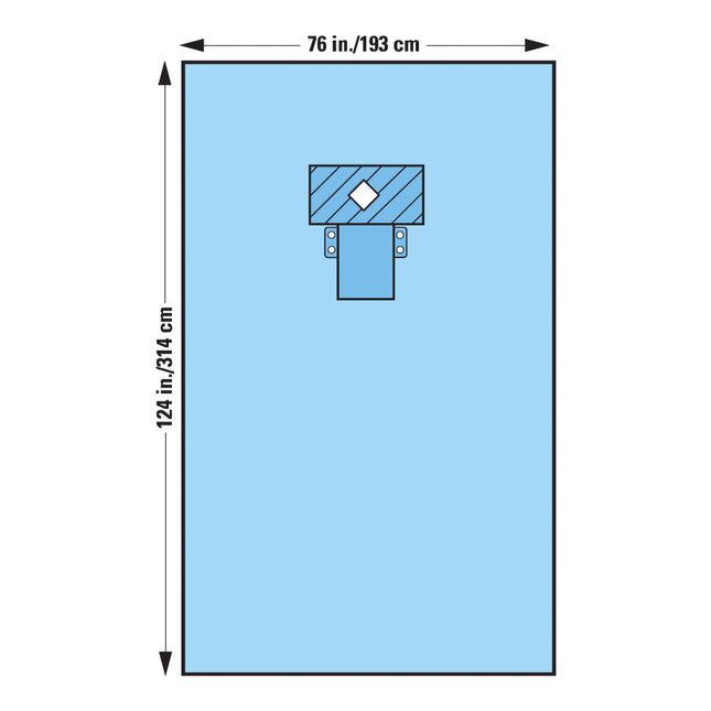 O&M Halyard Inc | EENT Drape Thyroid Drape 76 W X 124 L Inch Sterile | 89255