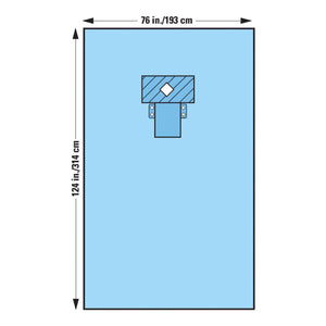 EENT Drape Thyroid Drape 76 W X 124 L Inch Sterile 89255