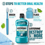 Listerine Cool Mint Antiseptic Mouthwash, Bad Breath & Plaque Oral Care, 500 mL 20506-1.1