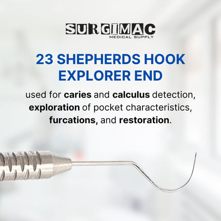 #23/CP12 Double-Sided Probe Explorer | 10-371s | | Dental, Dental instruments, Diagnostic Instruments, Explorer-probe, Slim | SurgiMac | SurgiMac