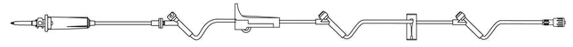 B. Braun Medical | Primary IV Administration Set ADDitIV Gravity 3 Ports 15 Drops / mL Drip Rate Without Filter 115 Inch Tubing Solution | NF1251-50