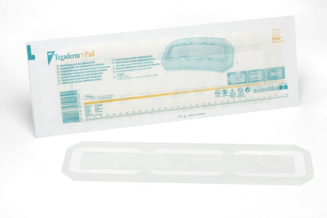 3M | Transparent Dressing, 3½" x 13¾", Pad Size 1¾" x 11¾" | 3593-25