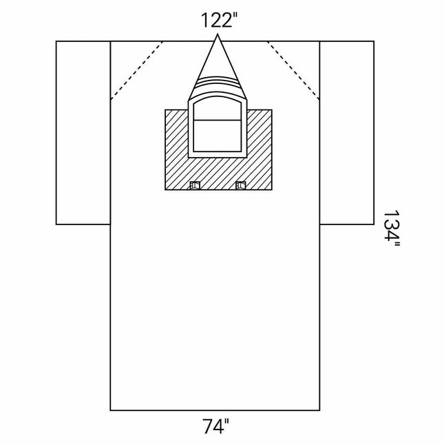 O&M Halyard Inc | Neurology Drape Craniotomy Drape 122 W X 74W X 134 L Inch Sterile | 89062