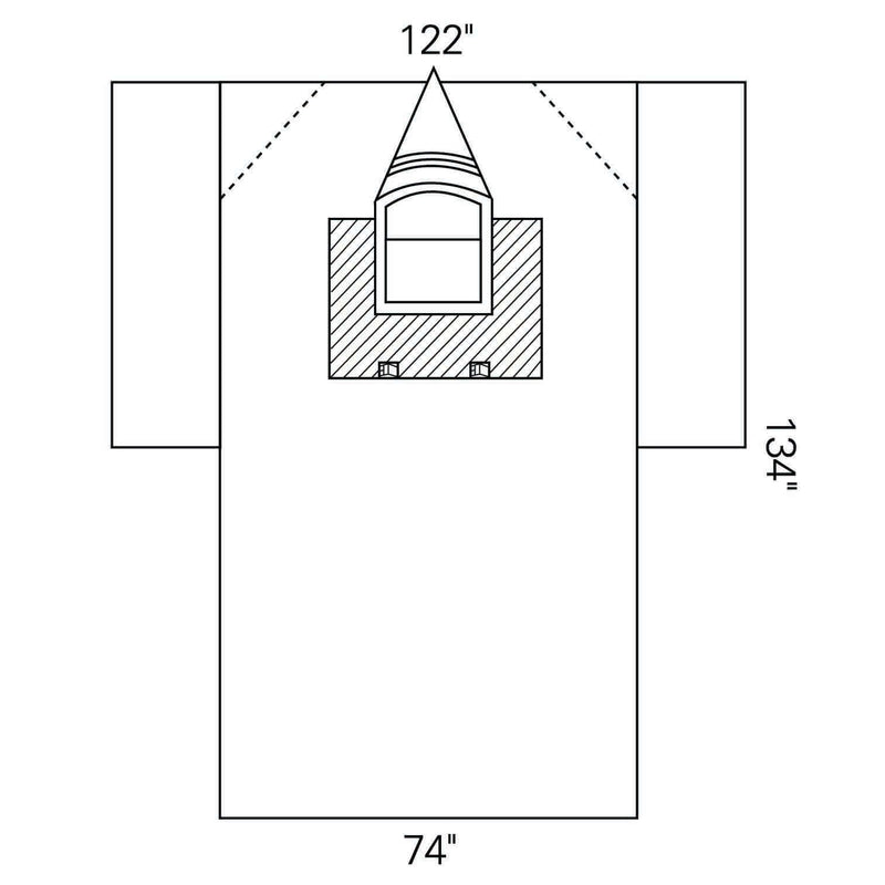 Neurology Drape Craniotomy Drape 122 W X 74W X 134 L Inch Sterile 89062