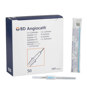Peripheral IV Catheter Angiocath 22 Gauge 1 Inch Without Safety 381123-BX