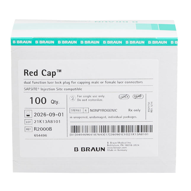 B. Braun Medical | BBraun Luer Replacement Cap Red Cap | R2000B-1