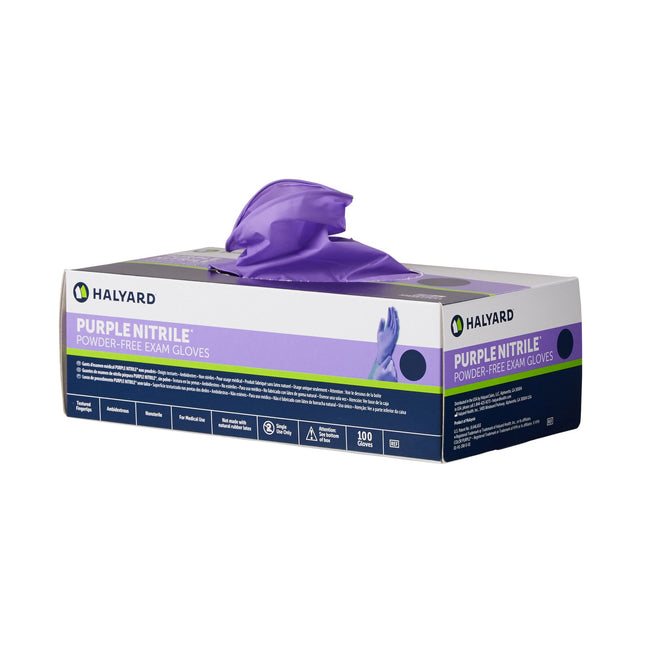 Halyard Exam Glove Purple Nitrile NonSterile Nitrile Standard Cuff Length Textured Fingertips Purple Chemo Tested | 55080-BX/100 | O&M Halyard Inc | SurgiMac