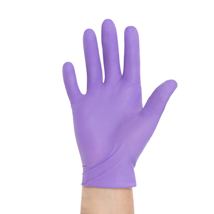 Exam Glove Purple Nitrile-Xtra NonSterile Nitrile Extended Cuff Length Textured Fingertips Purple Chemo Tested