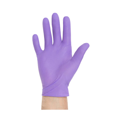 Exam Glove Purple Nitrile-Xtra NonSterile Nitrile Extended Cuff Length Textured Fingertips Purple Chemo Tested