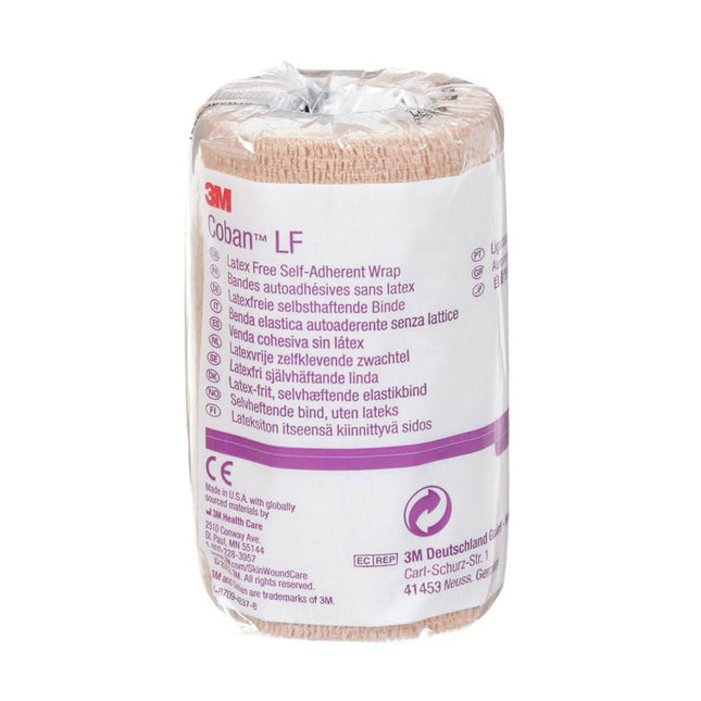 3M | Self-Adherent Wrap, 4" x 5 yds, Latex Free (LF), Tan, Non-Sterile | 2084-18