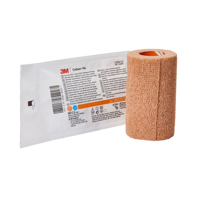 3M | Self-Adherent Wrap, 4" x 5 yds, Latex Free (LF), Tan, Sterile | 2084S