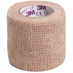 Self-Adherent Wrap, 2" x 5 yds, Latex Free (LF), Tan, Non-Sterile 2082-36