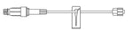 IV Extension Set UltraSite Needle-Free Port Small Bore 8 Inch Tubing Without Filter 473448-100