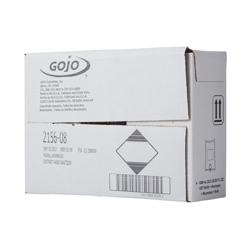 Purell Hand Sanitizer Advanced 1,000 mL Ethyl Alcohol Gel Dispenser Refill Bag 4163-08