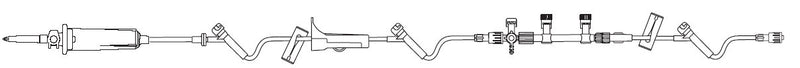 Primary IV Administration Set BBraun Gravity 3 Ports 15 Drops / mL Drip Rate Without Filter 126 Inch Tubing Anesthesia NF1270A