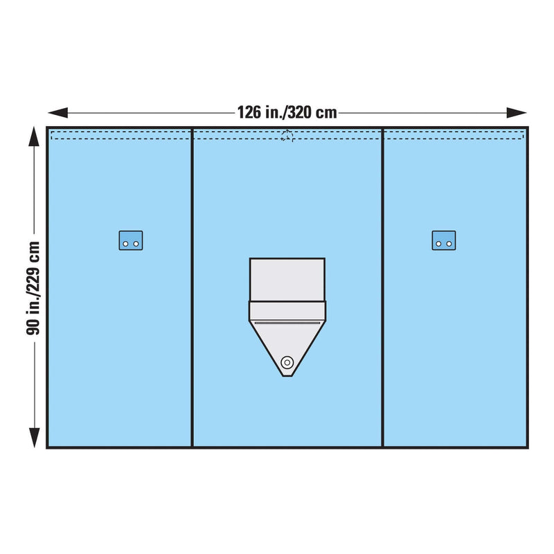Orthopedic Drape Vertical Isolation Drape 90 W X 126 L Inch Sterile 77723