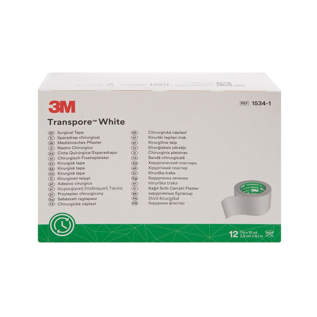 3M | White Dressing Tape, 1" x 10 yds | 1534-1-12