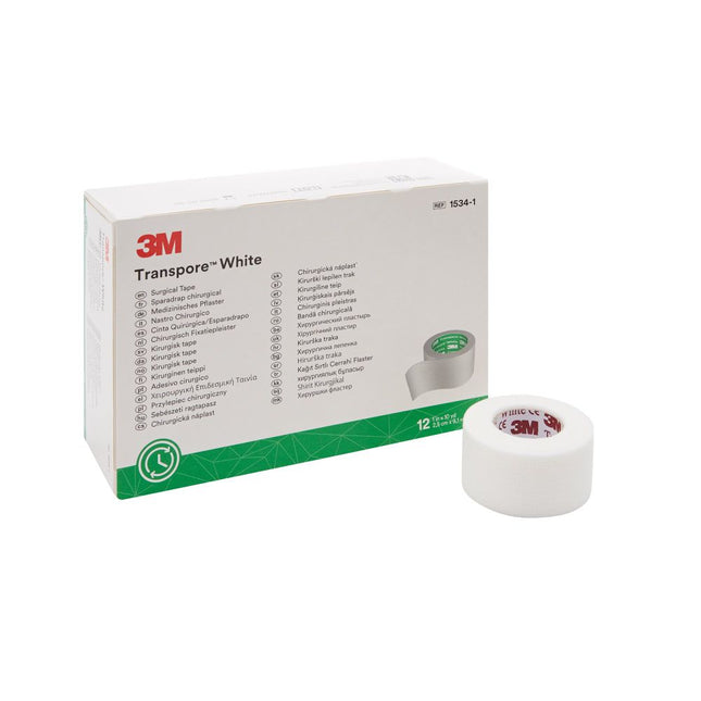 3M | White Dressing Tape, 1" x 10 yds | 1534-1-12