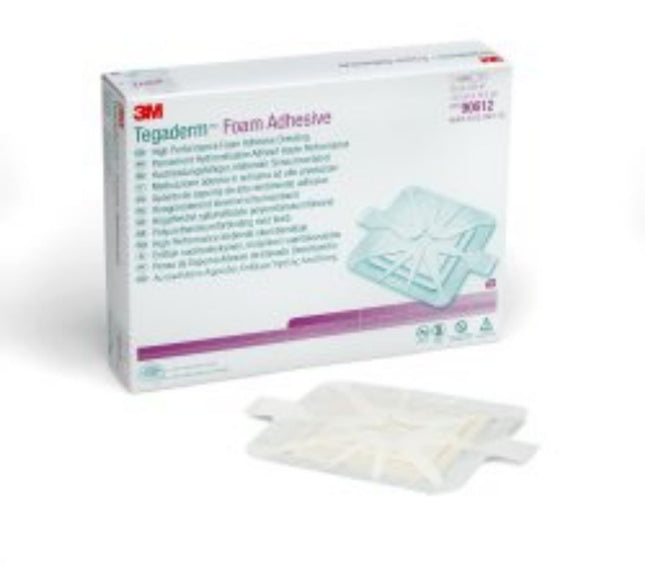 3M | Foam Adhesive Dressing, 4” x 4”, Square | 90612-10