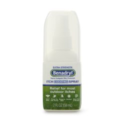 Itch Relief Benadryl 2% - 0.1% Strength Spray 2 oz. Bottle