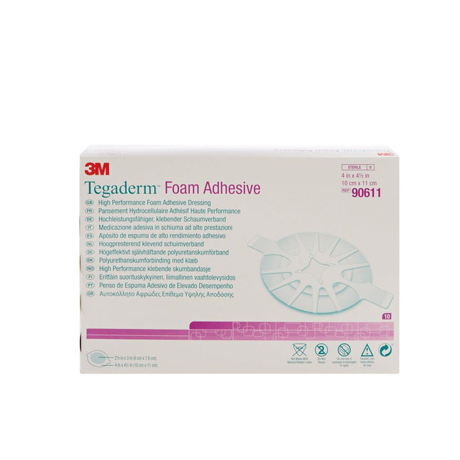 3M | Foam Adhesive Dressing, 4" x 4 ½", Oval | 90611-10