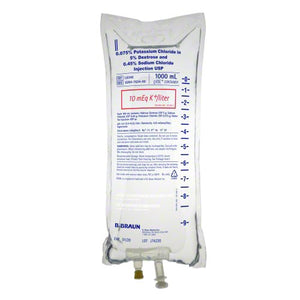 Replacement Preparation Potassium Chloride / Dextrose 5% / Sodium Chloride 0.45% 10 mEq / 1,000 mL IV Solution Flexible Bag 1,000 mL L6340