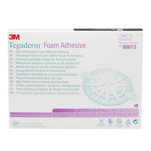 3M | Foam Adhesive Dressing, 5 5/8" x 6 1/8" | 90613-5