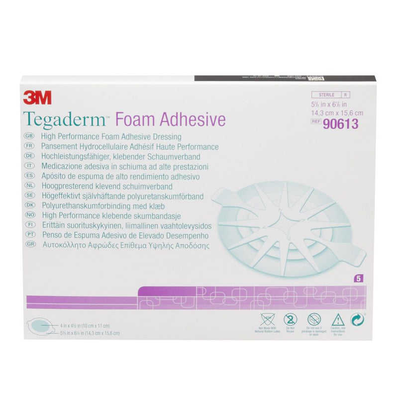Foam Adhesive Dressing, 5 5/8