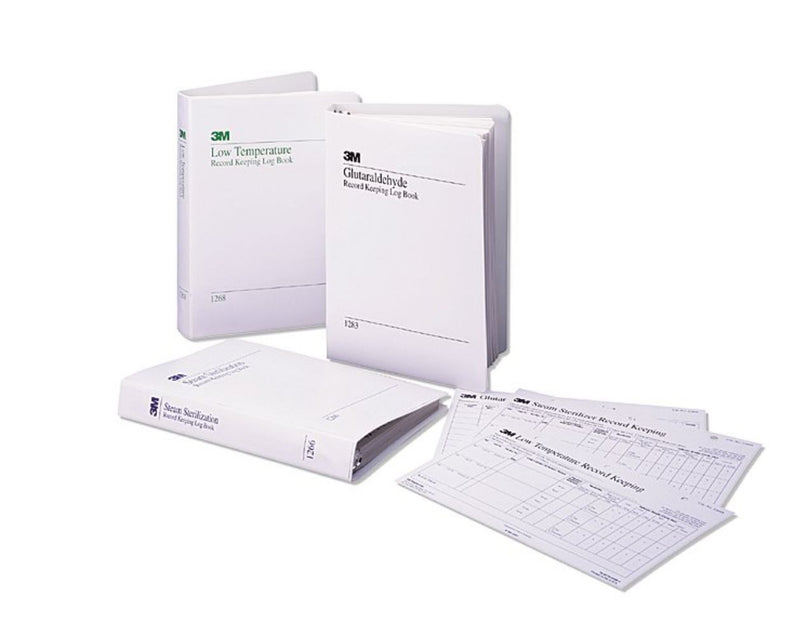 Log Book with 50 Record Charts For Steam Sterilizers, for Use with Attest BI # 1261 or 1262 1266-A