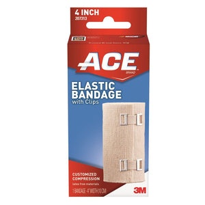 4" Elastic Bandage with Clips 207313