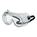 Safety Goggles Perforated Frame Anti-scratch Coating Clear Tint Polycarbonate Lens Clear Frame Elastic Strap One Size Fits Most 2220