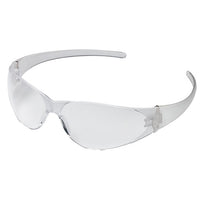 Safety Glasses Checkmate® Flexible Bayonet Temple Clear Tint Polycarbonate Lens Clear Frame Over Ear One Size Fits Most CK100