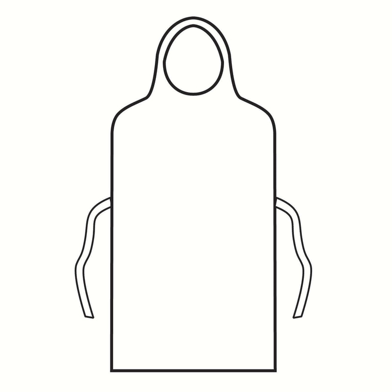 General Purpose Apron Bib Style White Disposable 69350-100
