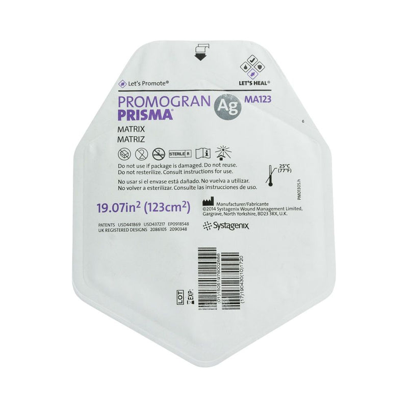 Silver Collagen Dressing 3M Promogran Prisma™ Matrix 19.1 Square Inch Hexagon Sterile MA123-10