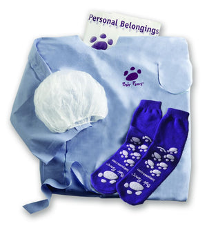 Warming Gown Kit, Includes: X-Large 51"L Gown, Booties, Bonnet, Personal Belongings Bag & Shoe Bag 84201-20