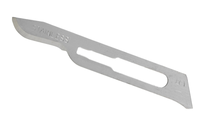 MYCO Surgical Blade Glassvan Carbon Steel No. 15 Sterile Disposable Individually Wrapped 2001T-15