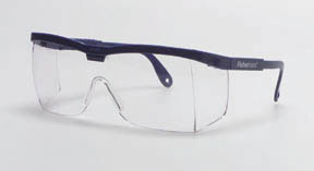 Safety Glasses Fisherbrand™ Adjustable Temple Hardcoated Clear Tint Black Frame Over Ear One Size Fits Most 191302088