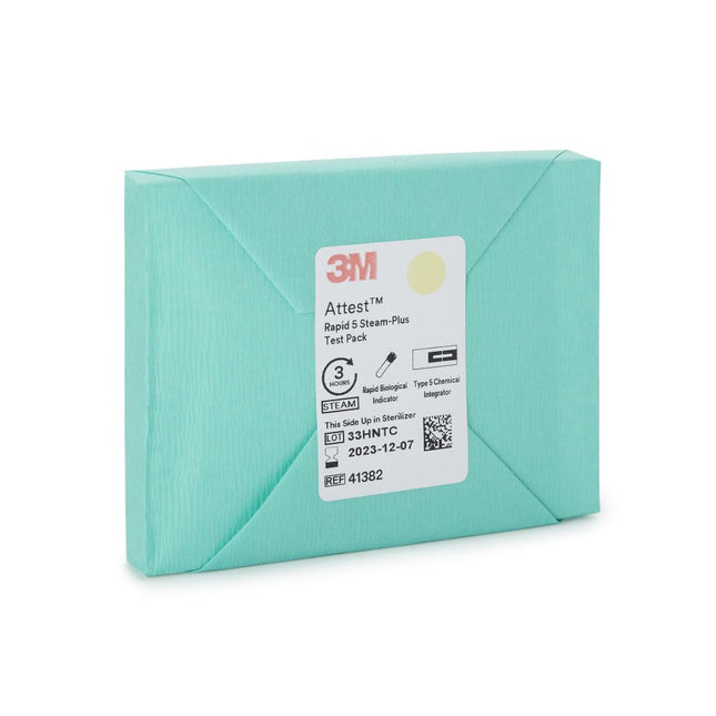 3M | Test Pack Includes: 16 Test Packs + 16 Controls, 3 Hr Readout, Brown, Cap, Consists of 1292 BI + Comply (Sterigage) Steam Chemical Integrator, 16/bx | 41382-16