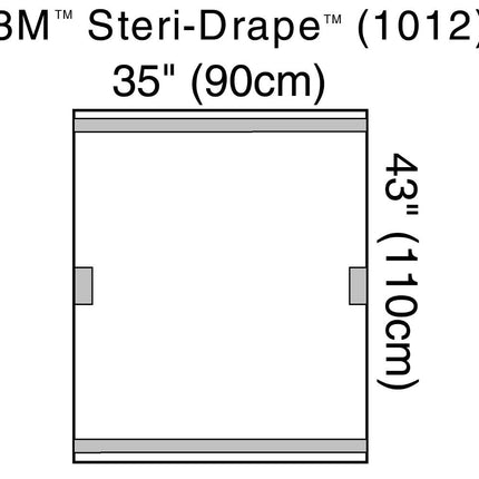 Fluoroscope Drape, 35" x 43", Transparent, 2 Adhesive Strips & 2 Adhesive Patches | 1012-40 | SurgiMac