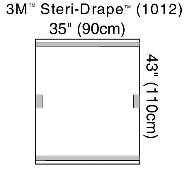 3M | Fluoroscope Drape, 35" x 43", Transparent, 2 Adhesive Strips & 2 Adhesive Patches | 1012-40