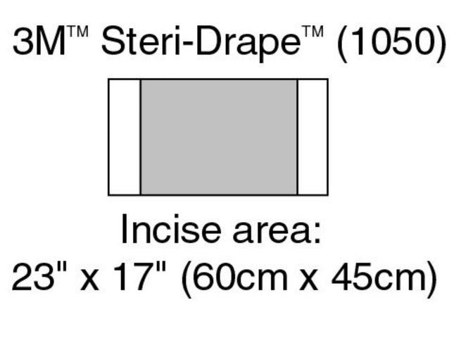 3M | Incise Drape, Overall 32" x 17", Incise 23" x 17" | 1050-10