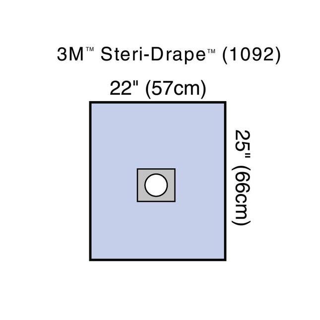 3M | Small Drape, Adhesive Aperture, 22" x 25", 3M Biocade Fabric | 1092-25