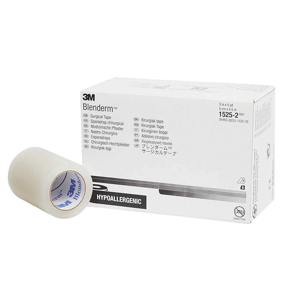 3M Blenderm Hypoallergenic Surgical Tape, 1 Inch X 5 Yard - Box Of 6