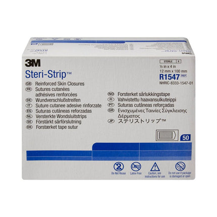 Reinforced Skin Closure, ½" x 4", 6 strips/env | R1547-50 | SurgiMac
