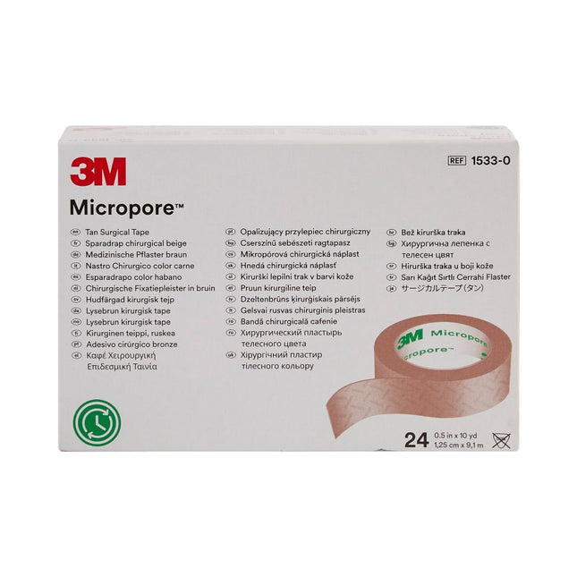 3M | Paper Surgical Tape, Tan, ½" x 10 yds | 1533-0-24