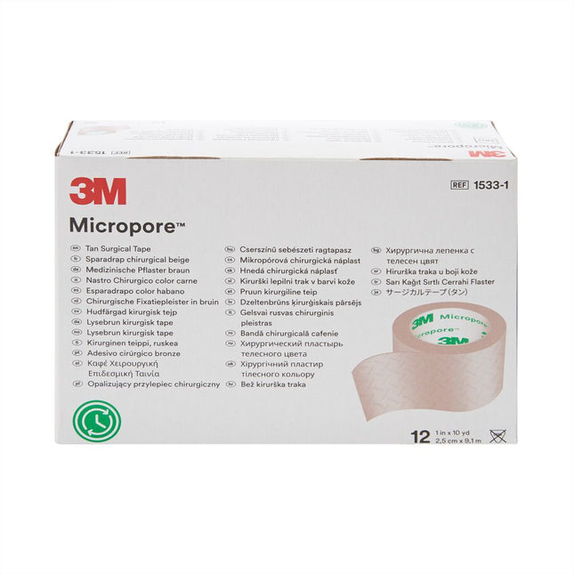 3M | Paper Surgical Tape, Tan, 1" x 10 yds | 1533-1-12