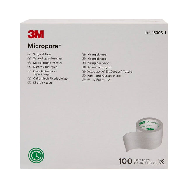 3M | Paper Surgical Tape, Single Use, 1" x 1½ yds | 1530S-1-100