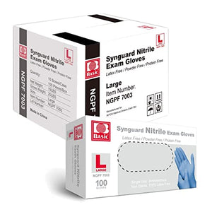 Medical Nitrile Exam Gloves, 5 mil black gloves NGPF 1046-CS