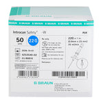 Peripheral IV Catheter Introcan Safety 22 Gauge 1 Inch Sliding Safety Needle 4253540-02-50