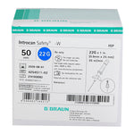 Peripheral IV Catheter Introcan Safety 22 Gauge 1 Inch Sliding Safety Needle 4254511-02-50